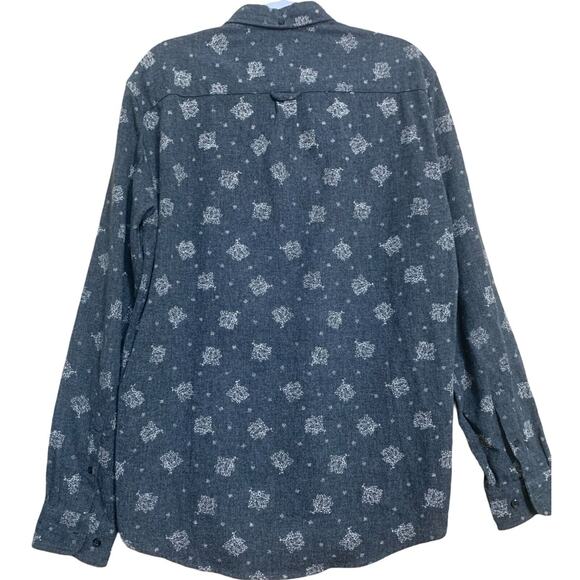 THESE GLORY DAYS Black "ASH" LS Button Down Shirt Heavy Weight Scandinavia Sz L - Picture 7 of 13